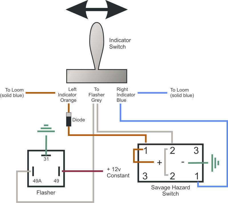 Savage Hazard Switch As A Warning Light Wiring Diagram